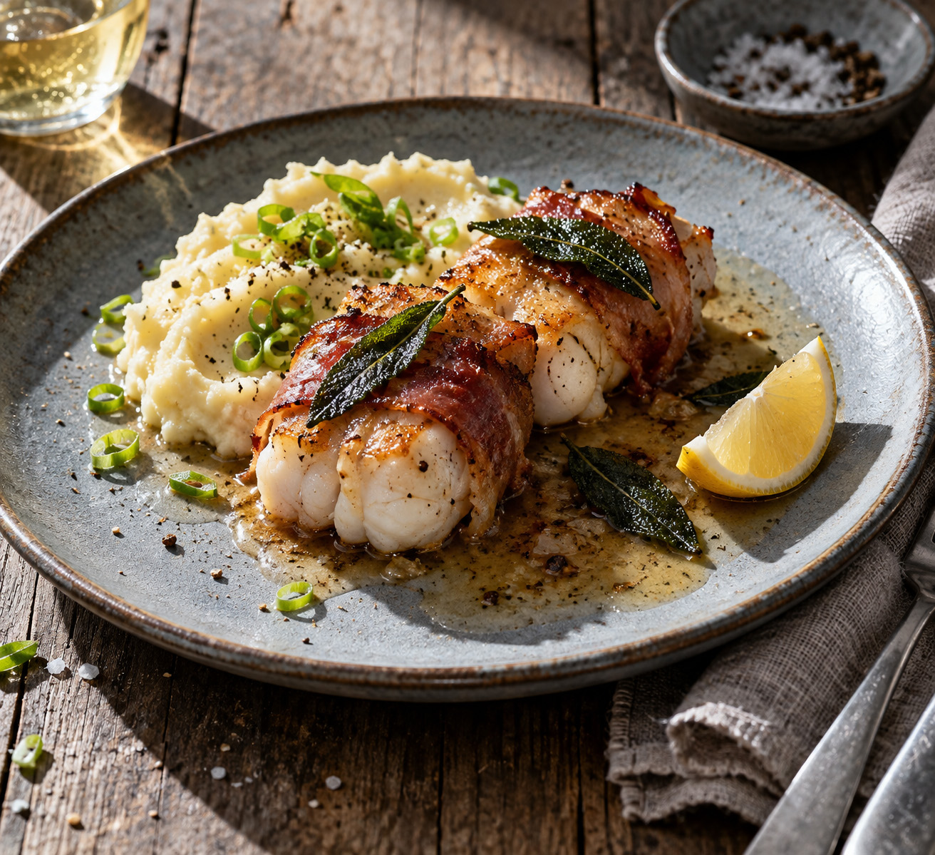 Zeeduivel à la saltimbocca